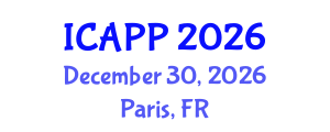 International Conference on Adolescent Psychiatry and Psychology (ICAPP) December 30, 2026 - Paris, France International Conference on Adolescent Psychiatry and Psychology (ICAPP) December 30, 2026 - Paris, France