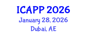 International Conference on Adolescent Psychiatry and Psychology (ICAPP) January 28, 2026 - Dubai, United Arab Emirates
