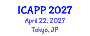 International Conference on Adolescent Psychiatry and Psychology (ICAPP) April 22, 2027 - Tokyo, Japan International Conference on Adolescent Psychiatry and Psychology (ICAPP) April 22, 2027 - Tokyo, Japan