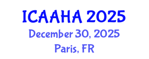 International Conference on Adsorption Analysis and Heterogeneous Adsorption (ICAAHA) December 30, 2025 - Paris, France