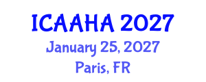 International Conference on Adsorption Analysis and Heterogeneous Adsorption (ICAAHA) January 25, 2027 - Paris, France International Conference on Adsorption Analysis and Heterogeneous Adsorption (ICAAHA) January 25, 2027 - Paris, France
