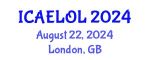 International Conference on Adult Education, Lifelong and Optimal Learning (ICAELOL) August 22, 2024 - London, United Kingdom