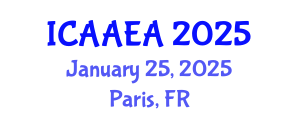 International Conference on Advanced Aerospace Engineering and Aerostructures (ICAAEA) January 25, 2025 - Paris, France