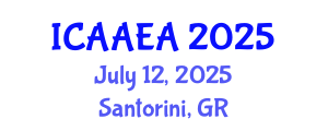 International Conference on Advanced Aerospace Engineering and Aerostructures (ICAAEA) July 12, 2025 - Santorini, Greece