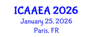 International Conference on Advanced Aerospace Engineering and Aerostructures (ICAAEA) January 25, 2026 - Paris, France