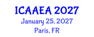 International Conference on Advanced Aerospace Engineering and Aerostructures (ICAAEA) January 25, 2027 - Paris, France