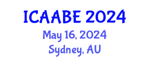 International Conference on Advanced Agricultural and Biosystems Engineering (ICAABE) May 16, 2024 - Sydney, Australia