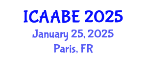 International Conference on Advanced Agricultural and Biosystems Engineering (ICAABE) January 25, 2025 - Paris, France