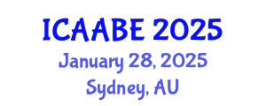 International Conference on Advanced Agricultural and Biosystems Engineering (ICAABE) January 28, 2025 - Sydney, Australia