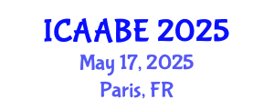 International Conference on Advanced Agricultural and Biosystems Engineering (ICAABE) May 17, 2025 - Paris, France