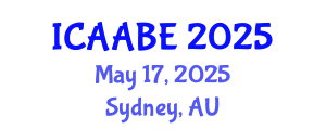 International Conference on Advanced Agricultural and Biosystems Engineering (ICAABE) May 17, 2025 - Sydney, Australia