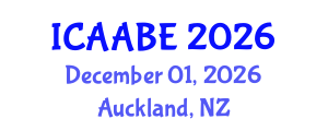 International Conference on Advanced Agricultural and Biosystems Engineering (ICAABE) December 01, 2026 - Auckland, New Zealand