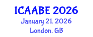 International Conference on Advanced Agricultural and Biosystems Engineering (ICAABE) January 21, 2026 - London, United Kingdom