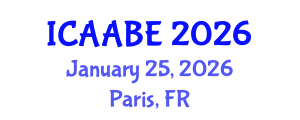 International Conference on Advanced Agricultural and Biosystems Engineering (ICAABE) January 25, 2026 - Paris, France