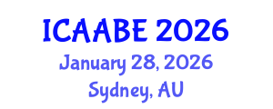 International Conference on Advanced Agricultural and Biosystems Engineering (ICAABE) January 28, 2026 - Sydney, Australia