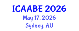 International Conference on Advanced Agricultural and Biosystems Engineering (ICAABE) May 17, 2026 - Sydney, Australia