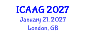 International Conference on Advanced and Applied Geomechanics (ICAAG) January 21, 2027 - London, United Kingdom International Conference on Advanced and Applied Geomechanics (ICAAG) January 21, 2027 - London, United Kingdom