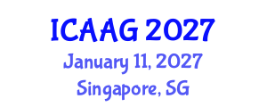 International Conference on Advanced and Applied Geomechanics (ICAAG) January 11, 2027 - Singapore, Singapore International Conference on Advanced and Applied Geomechanics (ICAAG) January 11, 2027 - Singapore, Singapore