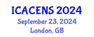 International Conference on Advanced Chemical Engineering and Nanoparticle Synthesis (ICACENS) September 23, 2024 - London, United Kingdom