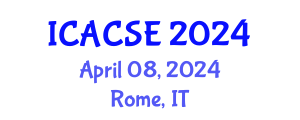 International Conference on Advanced Cognitive Systems Engineering (ICACSE) April 08, 2024 - Rome, Italy