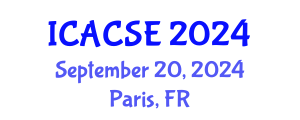International Conference on Advanced Cognitive Systems Engineering (ICACSE) September 20, 2024 - Paris, France