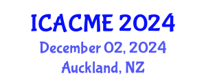 International Conference on Advanced Composites and Materials Engineering (ICACME) December 02, 2024 - Auckland, New Zealand