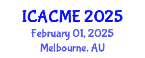 International Conference on Advanced Composites and Materials Engineering (ICACME) February 01, 2025 - Melbourne, Australia