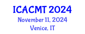 International Conference on Advanced Composites and Materials Technologies (ICACMT) November 11, 2024 - Venice, Italy
