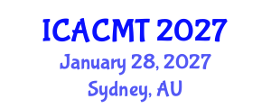 International Conference on Advanced Composites and Materials Technologies (ICACMT) January 28, 2027 - Sydney, Australia