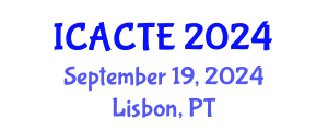 International Conference on Advanced Computer Theory and Engineering (ICACTE) September 19, 2024 - Lisbon, Portugal