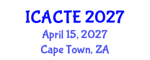International Conference on Advanced Computer Theory and Engineering (ICACTE) April 15, 2027 - Cape Town, South Africa International Conference on Advanced Computer Theory and Engineering (ICACTE) April 15, 2027 - Cape Town, South Africa