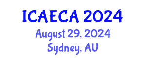International Conference on Advanced Engineering Computing and Applications (ICAECA) August 29, 2024 - Sydney, Australia