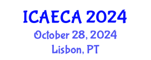 International Conference on Advanced Engineering Computing and Applications (ICAECA) October 28, 2024 - Lisbon, Portugal