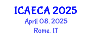 International Conference on Advanced Engineering Computing and Applications (ICAECA) April 08, 2025 - Rome, Italy