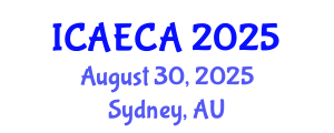International Conference on Advanced Engineering Computing and Applications (ICAECA) August 30, 2025 - Sydney, Australia