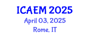 International Conference on Advanced Engineering Materials (ICAEM) April 03, 2025 - Rome, Italy