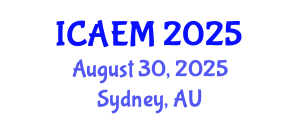 International Conference on Advanced Engineering Materials (ICAEM) August 30, 2025 - Sydney, Australia