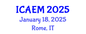 International Conference on Advanced Engineering Materials (ICAEM) January 18, 2025 - Rome, Italy