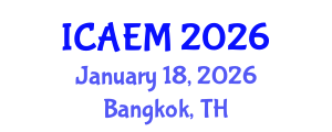 International Conference on Advanced Engineering Materials (ICAEM) January 18, 2026 - Bangkok, Thailand