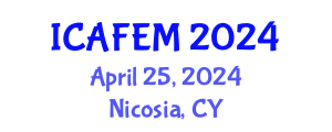 International Conference on Advanced Finite Element Methods (ICAFEM) April 25, 2024 - Nicosia, Cyprus