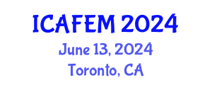 International Conference on Advanced Finite Element Methods (ICAFEM) June 13, 2024 - Toronto, Canada
