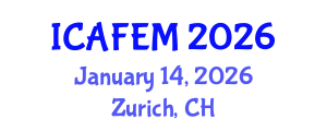 International Conference on Advanced Finite Element Methods (ICAFEM) January 14, 2026 - Zurich, Switzerland
