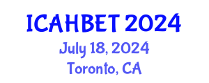 International Conference on Advanced Hydrogen-Based Energy Technologies (ICAHBET) July 18, 2024 - Toronto, Canada