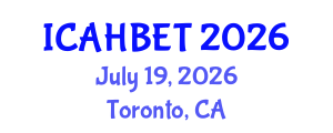 International Conference on Advanced Hydrogen-Based Energy Technologies (ICAHBET) July 19, 2026 - Toronto, Canada