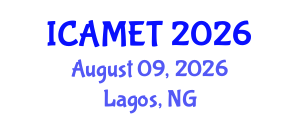 International Conference on Advanced Material Engineering and Technology (ICAMET) August 09, 2026 - Lagos, Nigeria