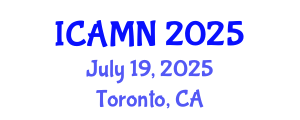 International Conference on Advanced Materials and Nanomaterials (ICAMN) July 19, 2025 - Toronto, Canada