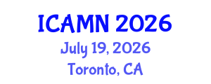 International Conference on Advanced Materials and Nanomaterials (ICAMN) July 19, 2026 - Toronto, Canada