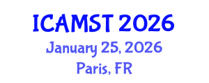 International Conference on Advanced Materials Science and Technology (ICAMST) January 25, 2026 - Paris, France
