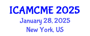 International Conference on Advanced Motion Control and Mechanical Engineering (ICAMCME) January 28, 2025 - New York, United States
