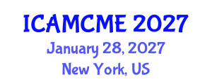 International Conference on Advanced Motion Control and Mechanical Engineering (ICAMCME) January 28, 2027 - New York, United States International Conference on Advanced Motion Control and Mechanical Engineering (ICAMCME) January 28, 2027 - New York, United States